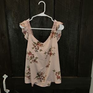 Pink floral tank